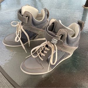 G-Star Raw Light Denim Wedge Sneaker, Size Women’s 7